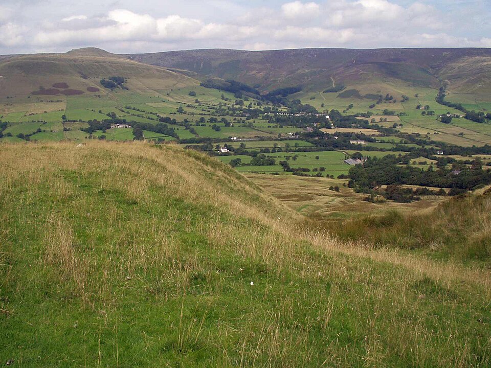 Kinder Scout, the highest listed hill in Peak District National Park